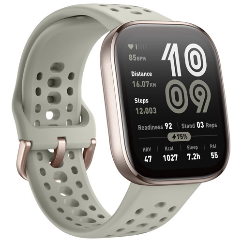 Montre intelligente Bip 6 de 50 mm d'Amazfit avec moniteur de fréquence cardiaque - Pierre