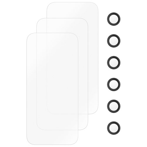 Insignia Glass Screen Protector with Camera Lens Protectors for iPhone 17 Pro - 3 Pack - Only at Best Buy