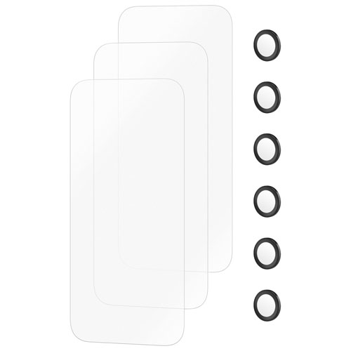 Insignia Glass Screen Protector with Camera Lens Protectors for iPhone 17 Pro - 3 Pack - Only at Best Buy
