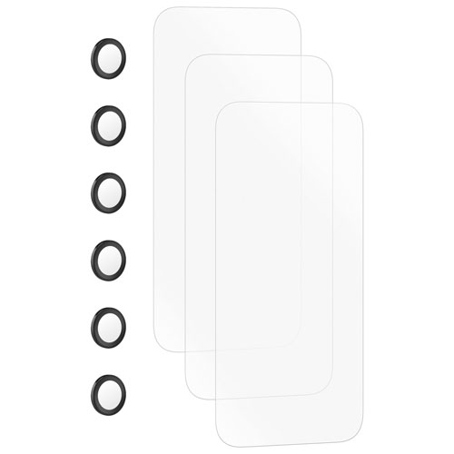 Insignia Glass Screen Protector with Camera Lens Protectors for iPhone 17 Pro - 3 Pack - Only at Best Buy