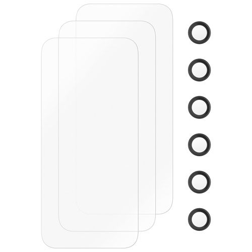 Protecteur d'écran en verre avec protecteurs d'objectif d'Insignia pour iPhone 17 Pro Max - Paquet de 3 - Exclusivité de Best Buy
