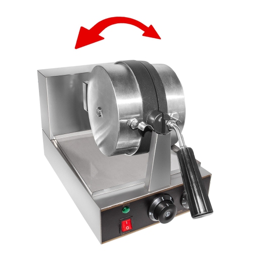 GR-HWB1A Belgian Waffle Maker Thick | Commercial Flip Waffle Iron | Stainless Steel | Rotating Mechanism | 110V