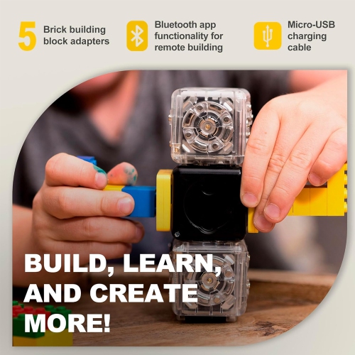 Modular Robotics Robot Blocks with 5 Robot Cubes - Cubelets Discovery Set for Home Robotics Kit - STEM Kits for Teens & Kids Aged 4+ - Science