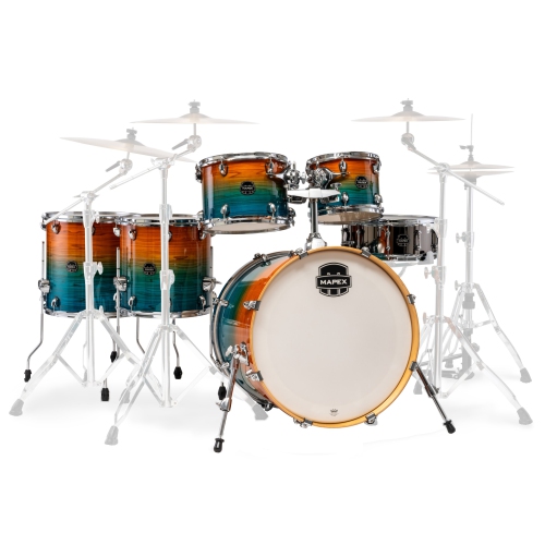 Ensemble de 6 coquilles Armory de Mapex - Coucher de soleil océan
