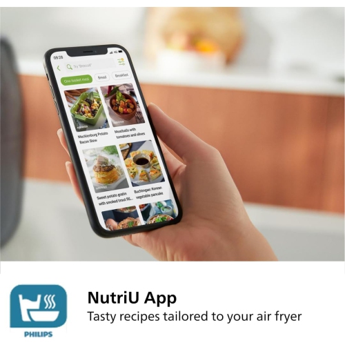 Philips Dual Basket Air Fryer 3000 Series - 9.5 Quarts, 8-in-1 Functions, Auto-Sync Cooking, Dishwasher Safe, Black