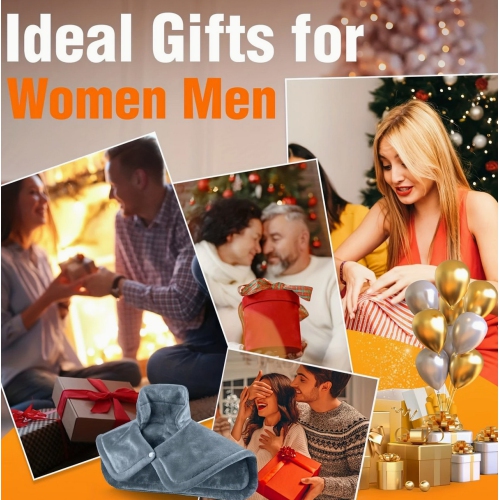 Coussin chauffant pour le cou et les épaules, coussin chauffant électrique lesté pour le dos 6 réglages de chaleur 4 minuteries d'arrêt automatique.