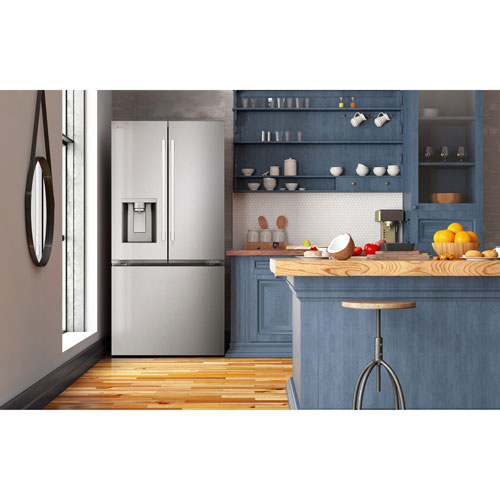 LG 33" 24.5 Cu. Ft. French Door Refrigerator with Water & Ice Dispenser (LF25H6330S) - Stainless Steel