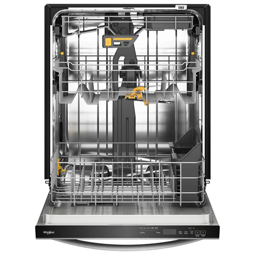 Lave-vaisselle encastrable 24 po 39 dB avec cuve en inox et troisième panier de Whirlpool (WDTS8024SZ) - Inox