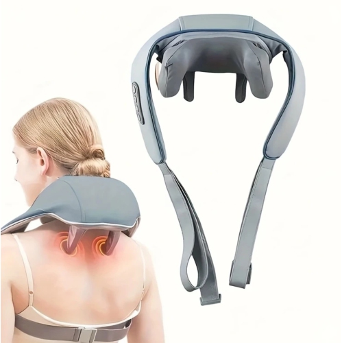Rechargeable Neck & Shoulder Massager with Heat - Portable, Battery-Powered Relaxation Tool for Men and Women - Ideal Gift for Parents