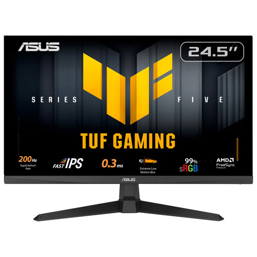 Asus TUF 24.5" FHD 200Hz 1ms GTG IPS LED G-Sync FreeSync Gaming Monitor (VG259Q5A)