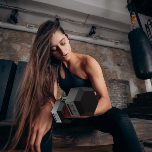 Ensemble d'haltères BalanceFrom avec support, haltères en caoutchouc pour la maison, 150&nbsp;lb