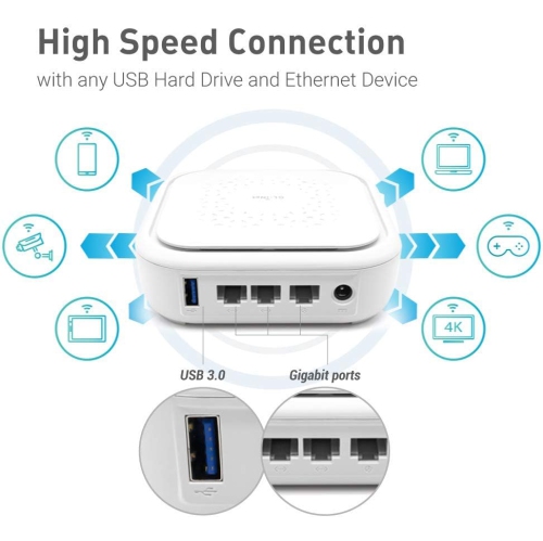 GL.iNet GL-B1300 Home AC Gigabit VPN Router, 400Mbps(2.4GHz)+867Mbps(5GHz) High Speed, DDR3L 256MB RAM/32MB Flash ROM