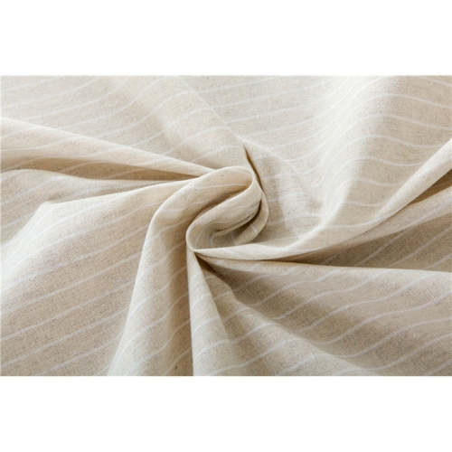 PANDACO Beige Striped Cotton Table Cloth