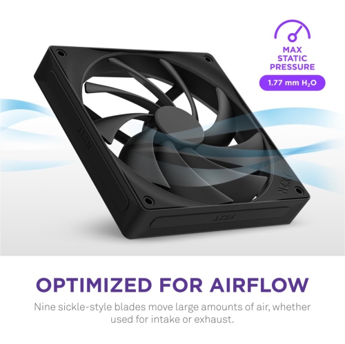 NZXT F140Q - 140mm Quiet Airflow Fan - Single - Black