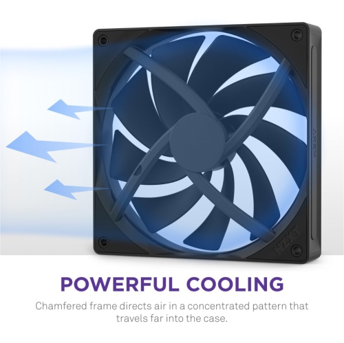 NZXT F140Q - 140mm Quiet Airflow Fan - Single - Black