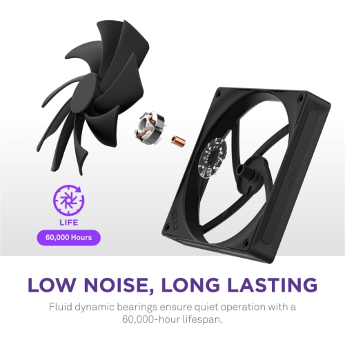 NZXT F140Q - 140mm Quiet Airflow Fan - Single - Black