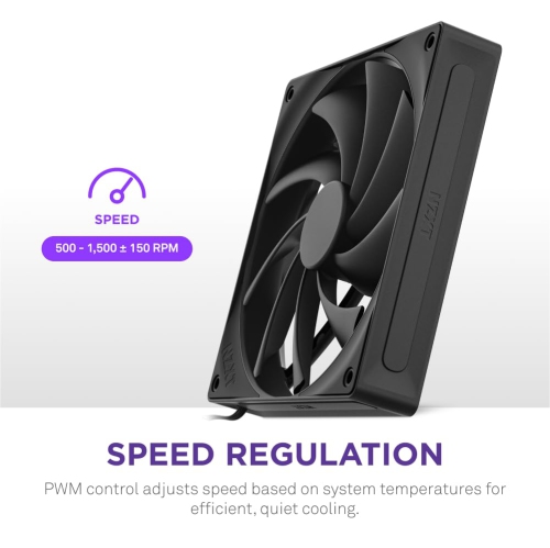 NZXT F140Q - 140mm Quiet Airflow Fan - Single - Black