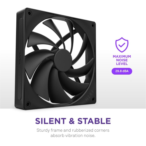 NZXT F140Q - 140mm Quiet Airflow Fan - Single - Black
