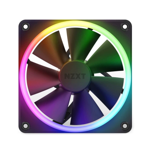 NZXT F120 RGB Fans - RF-R12TF-B1 - Advanced RGB Lighting Customization - Whisper Quiet Cooling - Triple Pack - 120mm Fan - Black