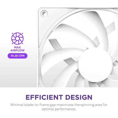 NZXT F120Q - 120mm Quiet Airflow Fan - Single - White