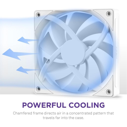 NZXT F120Q - 120mm Quiet Airflow Fan - Single - White