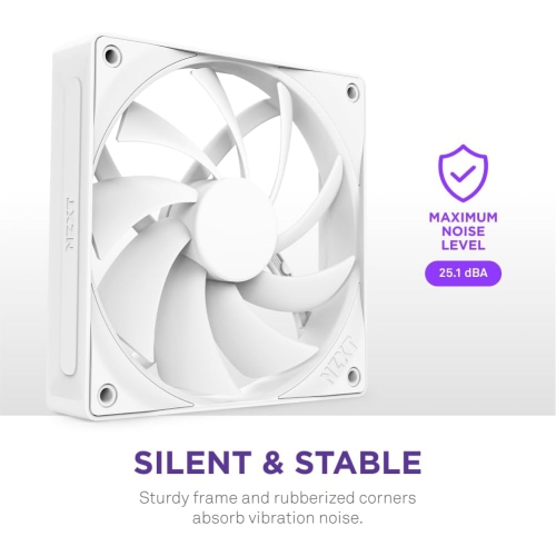 NZXT F120Q - 120mm Quiet Airflow Fan - Single - White
