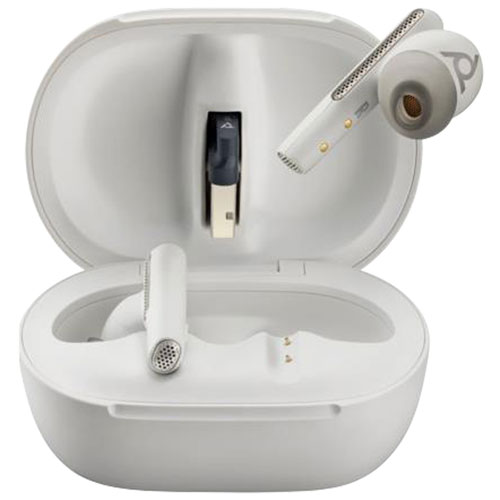 HP Poly Voyager Free 60+ In-Ear Noise Cancelling True Wireless Earbuds - White Sand