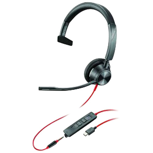 HP Poly Blackwire 3315 On-Ear Noise Cancelling Headset - Black