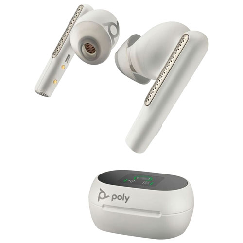 Écouteurs boutons intra-auriculaires 100 % sans fil à suppression du bruit Poly de HP - Sable blanc