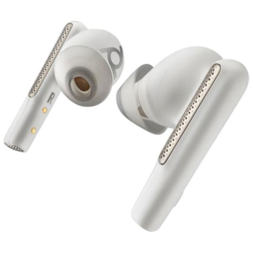 Écouteurs boutons intra-auriculaires 100 % sans fil à suppression du bruit Poly Voyager Free 60 UC de HP- Sable blanc