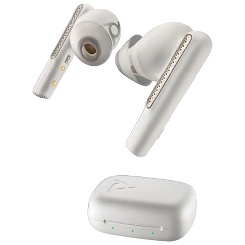HP Poly Voyager Free 60 UC In-Ear Noise Cancelling True Wireless Earbuds - White Sand