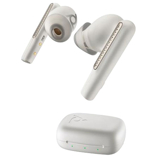 HP Poly Voyager Free 60 UC In-Ear Noise Cancelling True Wireless Earbuds - White Sand