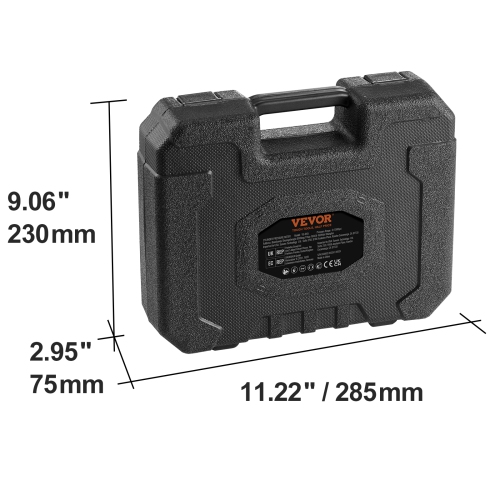VEVOR Diesel Engine Compression Tester, 18 pcs Cylinder Pressure Test Tool Kit, with 0-1000 psi Gauge and Adapters, Diesel Injector Tester Check
