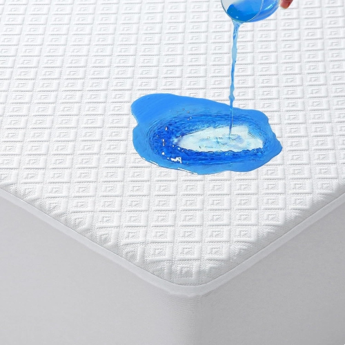 Protège-matelas double, housse de matelas 100 % étanche, lit double, coussin ajusté 3D Air Fabric Cooling, pochette 8 à 21&nbsp;po de profondeur,