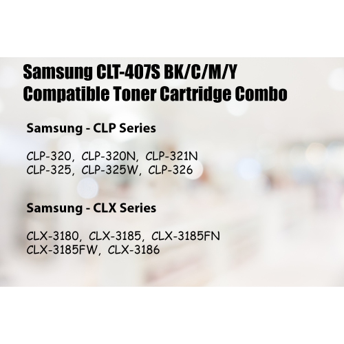 Ultra Toner® Compatible Samsung 407 Toner Cartridge CLP-320 CLP-320N CLP-321N CLP-325 CLP-325W CLP-326 CLX-3180 CLX-3185 CLX-3185FN CLX-3185FW
