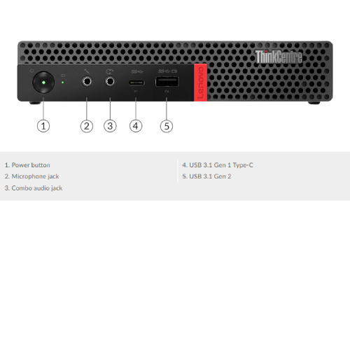 Refurbished - Lenovo ThinkCentre M920q Tiny Desktop, 8th Gen Intel Core i5-8500T 2.1GHz/ 16GB RAM/ 512GB SSD/Windows 11 Pro