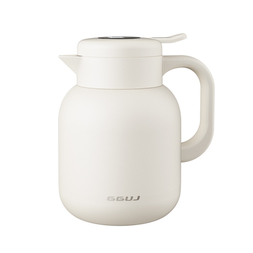 GREEN SCENIC  1L Insulated Coffee Pot - 316 Stainless Steel, Temperature Display, Built-In Tea Filter, Leak-Proof, One-Touch Pour, Ergonomic Handle