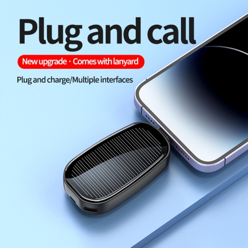 Chargeur solaire d'urgence, chargeur portable extérieur sans fil, compact et portatif - Interface Apple noire