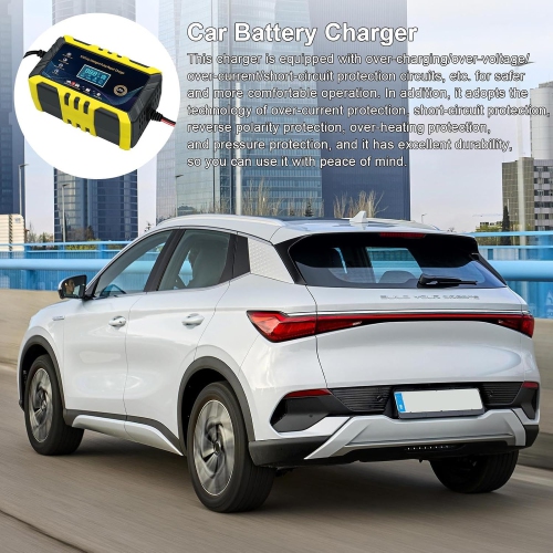 Car Battery Charger - Energy Saving Battery Maintainer | Automatic Battery Charger with Safety Protection