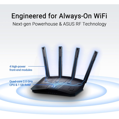ASUS RT-BE58U BE3600 WiFi 7 Router – AiMesh, 2.5G Port, 4x 1G LAN, 4K-QAM, MLO, Parental Control, VPN & IoT Network Security