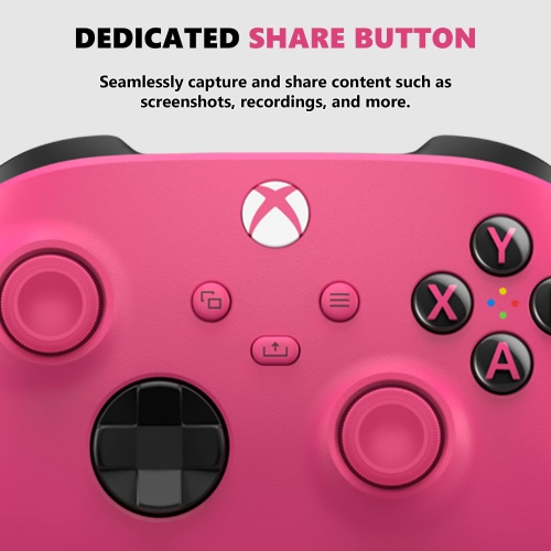 Manette de jeu sans fil Xbox boîte ouverte – Rose foncé – Xbox Series X|S, Xbox One, PC Windows, Android et iOS