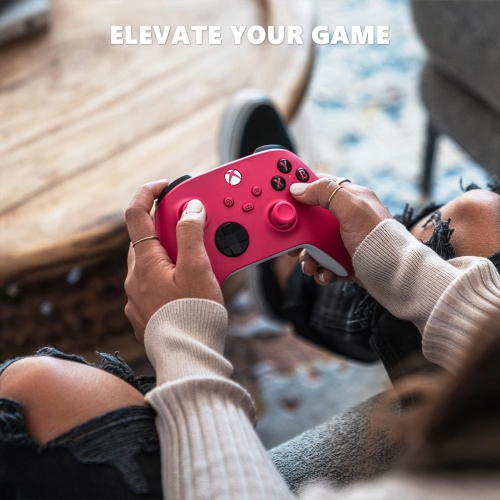 Manette de jeu sans fil Xbox boîte ouverte – Rose foncé – Xbox Series X|S, Xbox One, PC Windows, Android et iOS