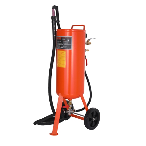 VEVOR 10 Gallon Heavy-Duty Sand Blaster, 60-110 PSI High Pressure Sandblaster, Portable Abrasive Blasting Tank, Air Sand Blasting Kit with 2 Ceramic
