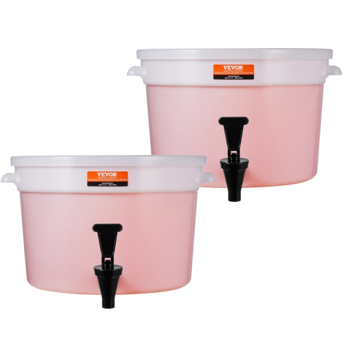 VEVOR 3 Gallon Beverage Dispenser, Drink Dispensers for Parties, Plastic Juice Dispenser with Spigot and Lid, Iced Tea Lemonade Juice Water