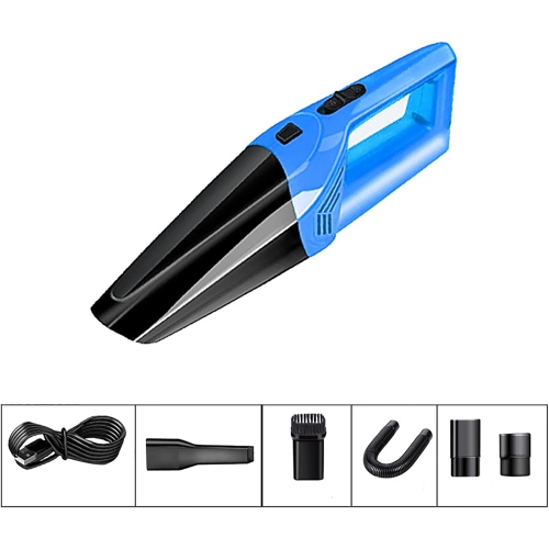 Multifunctional Car Vacuum Cleaner Car Supply Truck Mounted Vacuum Cleaner Household Handheld Vacuum Cleaner Vacuum Cleaner Car/Home/Office Use - Blue