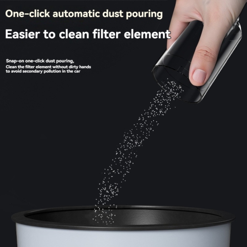 Portable wireless car vacuum cleaner, high power, strong suction, handheld vacuum cleaner, car supplies - silver and black