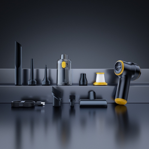 Portable wireless car vacuum cleaner, high power, strong suction, handheld vacuum cleaner, car supplies - silver and black