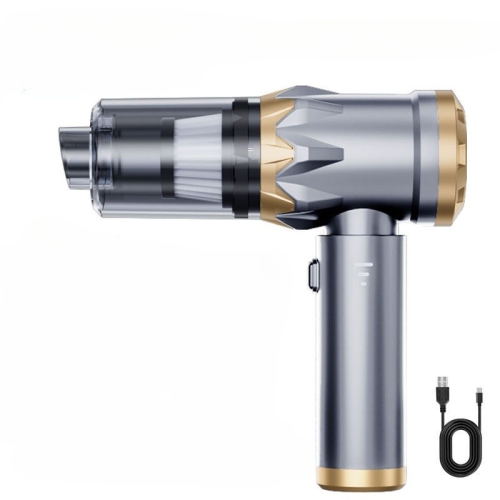 GREEN SCENIC  Portable Wireless Car Vacuum Cleaner, High Power, Strong Suction, Handheld Vacuum Cleaner, Automotive Supplies - Gold In Gray