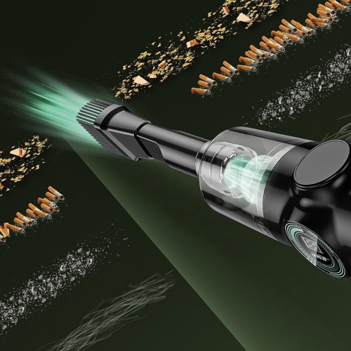 Vacuum cleaner wireless portable dust collector car household large suction handheld mini power display - black