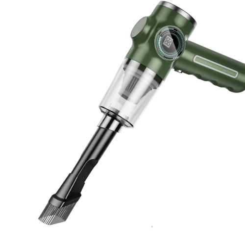 Vacuum cleaner wireless portable dust collector car household large suction handheld mini power display - green